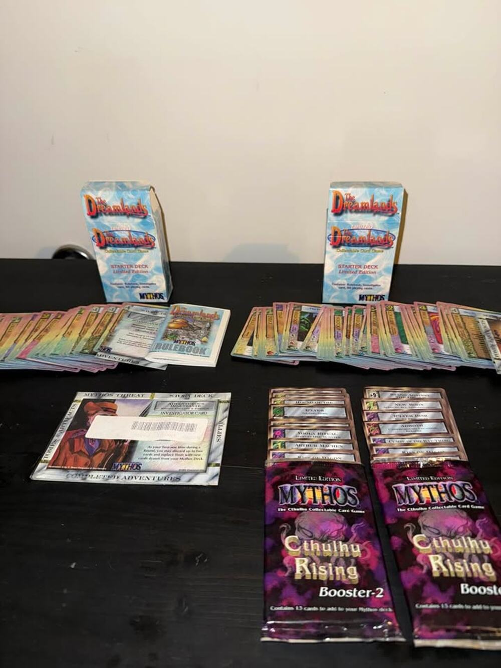 Mythos The Dreamlands Starter Decks and Cthulhu Rising Booster Packs